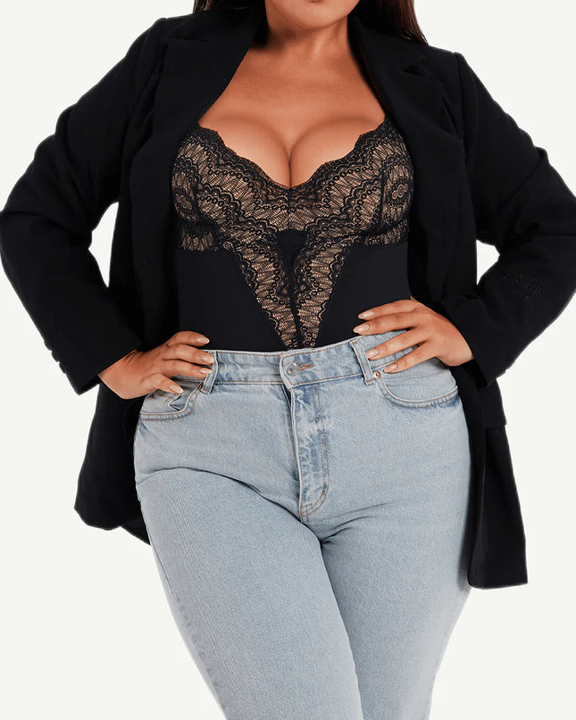 Novelia™ Elegant Sculpt – krajkové body s tanga strihom
