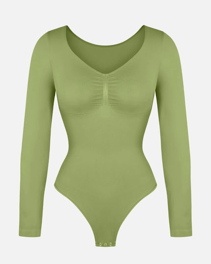 Novelia™ Bezšvové Tvarujúce Body s Dlhým Rukávom