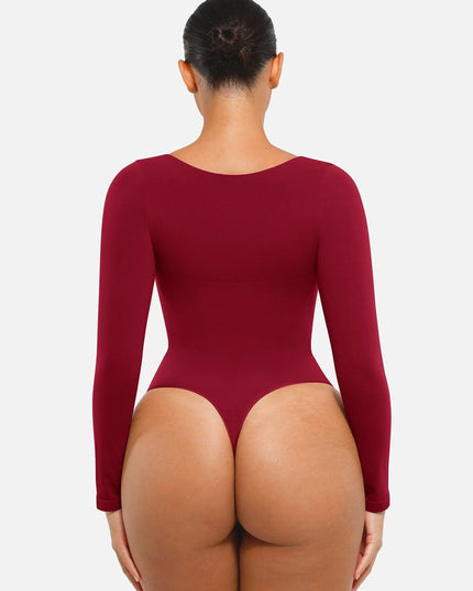 Novelia™ Sculpt – tvarujúce body s dlhým rukávom a tanga strihom