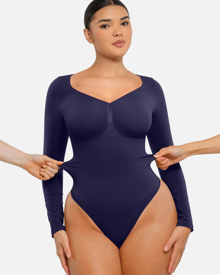 Novelia™ Sculpt – tvarujúce body s dlhým rukávom a tanga strihom