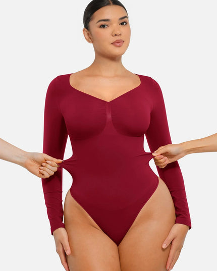 Novelia™ Sculpt – tvarujúce body s dlhým rukávom a tanga strihom
