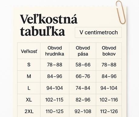 Veľkostná Tabuľka
