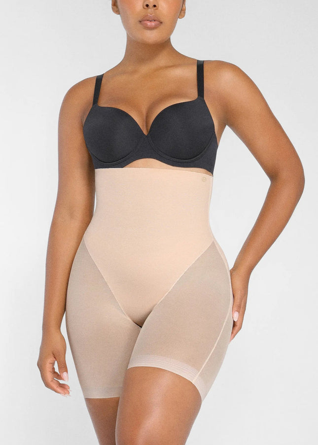 Novelia™ Vysokopásové Zoštíhľujúce Šortky – MeshSmooth