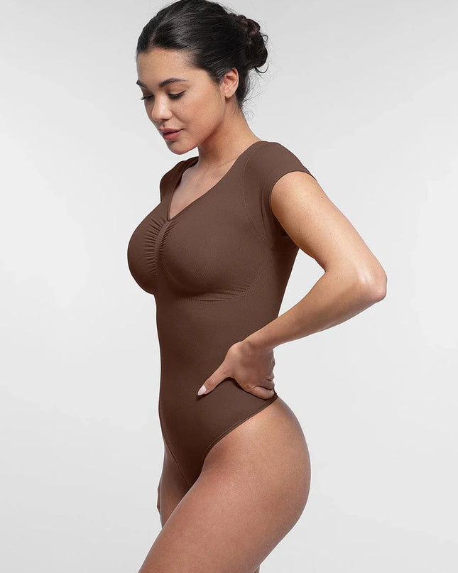 Novelia™ Sculpt – tvarujúce body s krátkym rukávom a tanga strihom