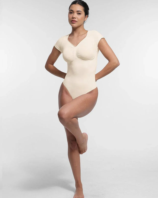 Novelia™ Sculpt – tvarujúce body s krátkym rukávom a tanga strihom
