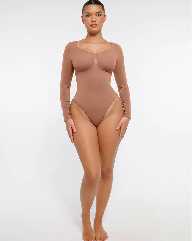 Novelia™ Sculpt – tvarujúce body s dlhým rukávom a tanga strihom