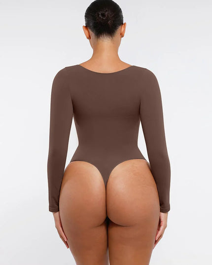 Novelia™ Sculpt – tvarujúce body s dlhým rukávom a tanga strihom