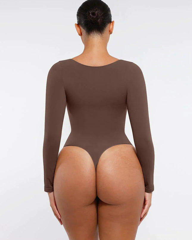 Novelia™ Sculpt – tvarujúce body s dlhým rukávom a tanga strihom