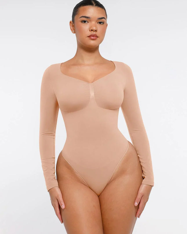 Novelia™ Sculpt – tvarujúce body s dlhým rukávom a tanga strihom