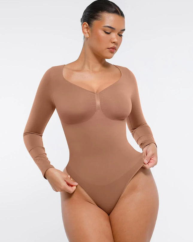 Novelia™ Sculpt – tvarujúce body s dlhým rukávom a tanga strihom