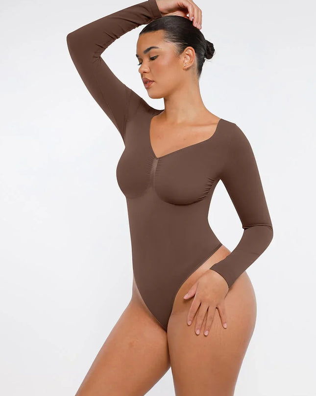 Novelia™ Sculpt – tvarujúce body s dlhým rukávom a tanga strihom