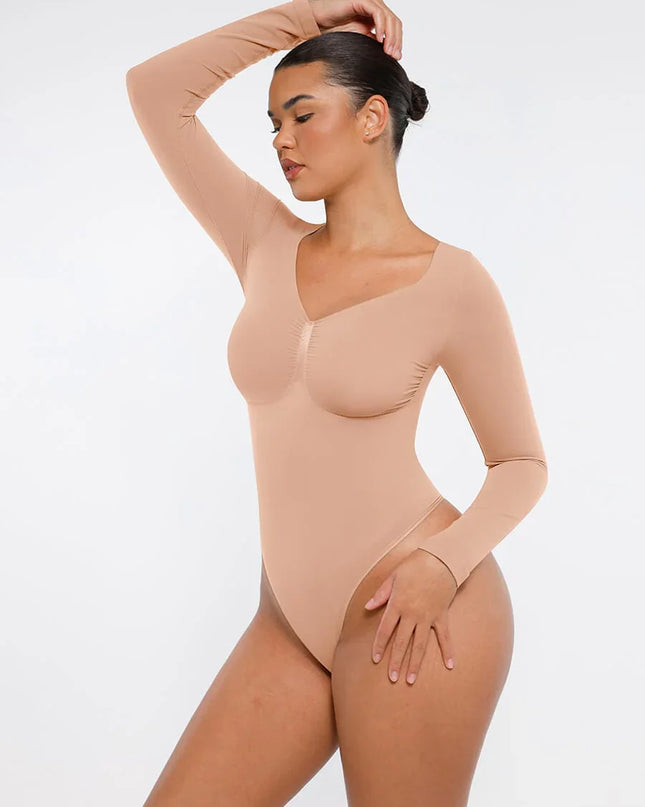 Novelia™ Sculpt – tvarujúce body s dlhým rukávom a tanga strihom