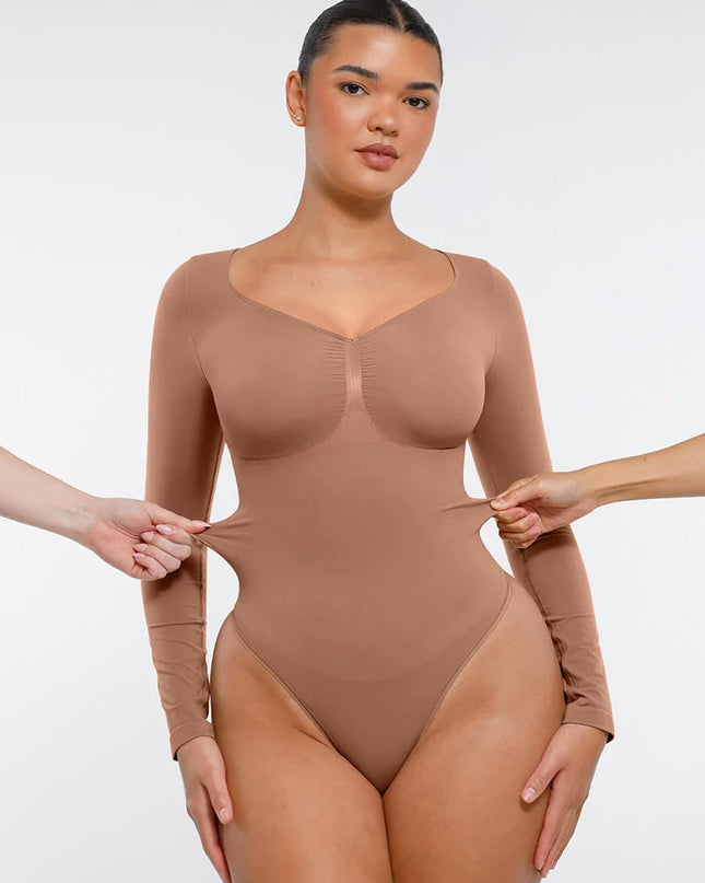 Novelia™ Sculpt – tvarujúce body s dlhým rukávom a tanga strihom