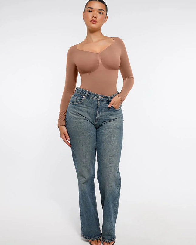 Novelia™ Sculpt – tvarujúce body s dlhým rukávom a tanga strihom