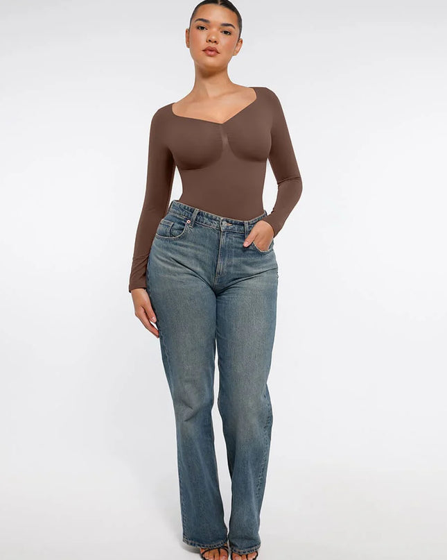 Novelia™ Sculpt – tvarujúce body s dlhým rukávom a tanga strihom