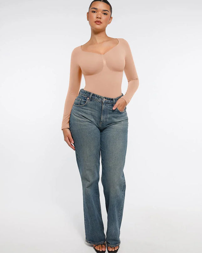 Novelia™ Sculpt – tvarujúce body s dlhým rukávom a tanga strihom