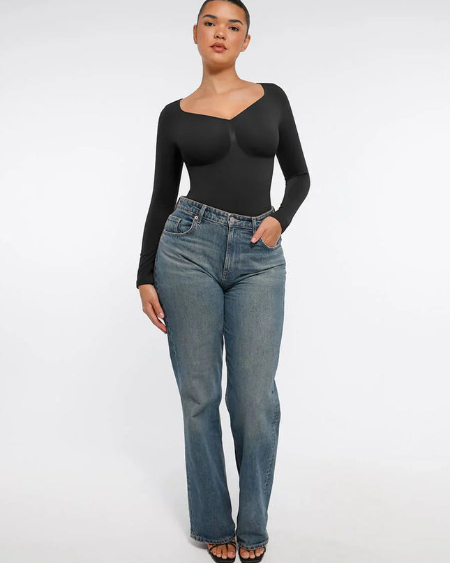 Novelia™ Sculpt – tvarujúce body s dlhým rukávom a tanga strihom