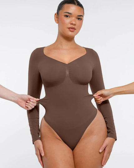 Novelia™ Sculpt – tvarujúce body s dlhým rukávom a tanga strihom