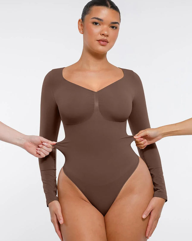 Novelia™ Sculpt – tvarujúce body s dlhým rukávom a tanga strihom