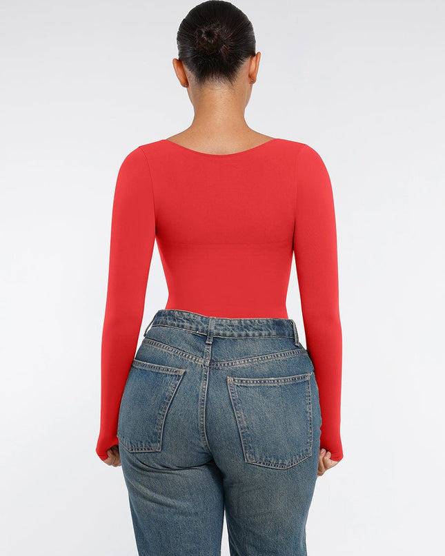 Novelia™ Sculpt – tvarujúce body s dlhým rukávom a tanga strihom